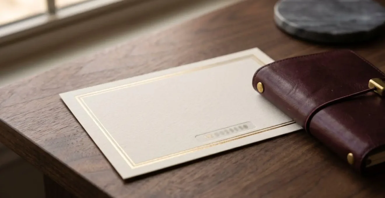 Certificat d'authenticité et pièce de luxe numérotée dans un écrin raffiné