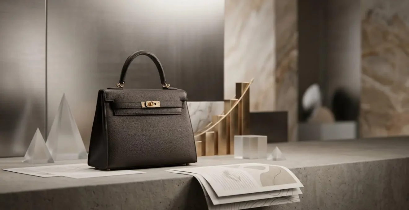 Comparaison entre sacs de luxe iconiques et marchés boursiers pour illustrer le rendement sur investissement